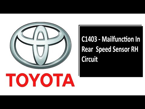C1403 - Mailfunction in Rear speed sensor RH Circuit