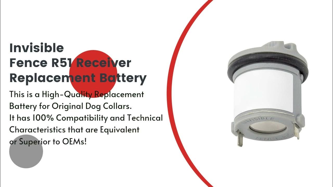 Replacement Battery for Invisible Fence R51 Receiver YouTube
