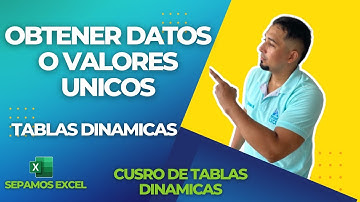 Como Obtener Datos o Valores Unicos en Tablas Dinamicas Avanzadas en Excel Cap 46 #sepamosexcel