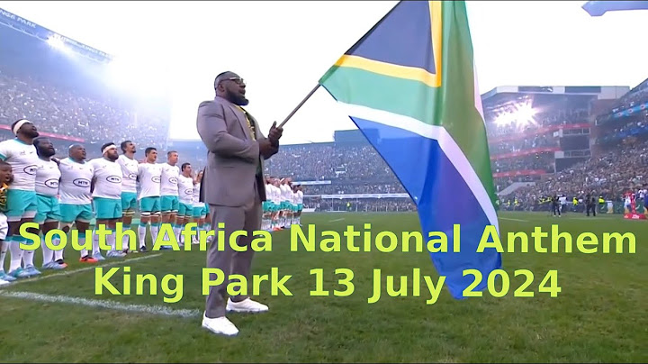 Springboks vs Ireland - South Africa National Anthem - King Park 13 July 2024
