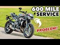 2020 Street Triple RS | First 600 Mile Service Update [Problems!] 😩