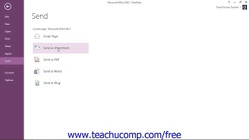 OneNote 2013 Tutorial Sending Pages in Various Formats Microsoft Training Lesson 12.6