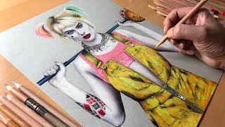 Harley Quinn Drawing (Birds of Prey) - Timelapse | Artology