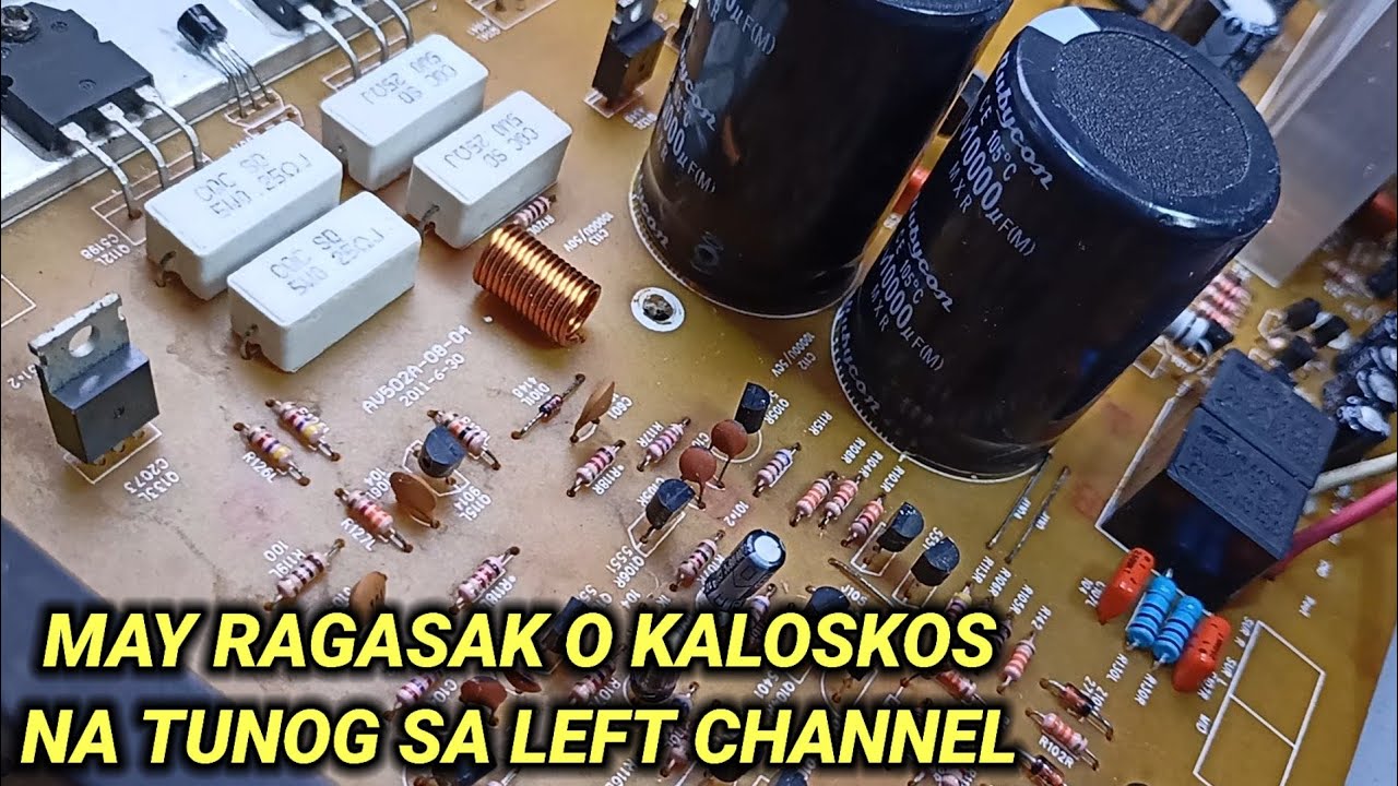 AMPLIFIER NA MAY KALOSKOS O RAGASAK NA TUNOG SA LEFT CHANNEL , KONZERT AV 502B