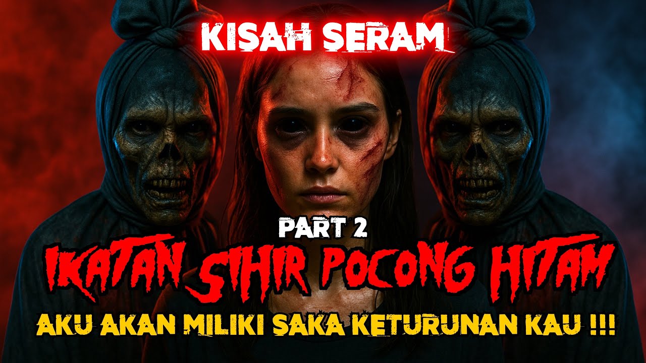 KISAH SERAM | WANITA TIDUR BERSAMA 10 POCONG HITAM | MUNTAH KACA DAN ANAK LIPAN‼️PART 2