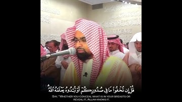 {قل إن تخفوا ما في صدوركم أو تبدوه يعلمه الله...} تلاوة عطرة للقارئ الشيخ ناصر القطامي 🌹