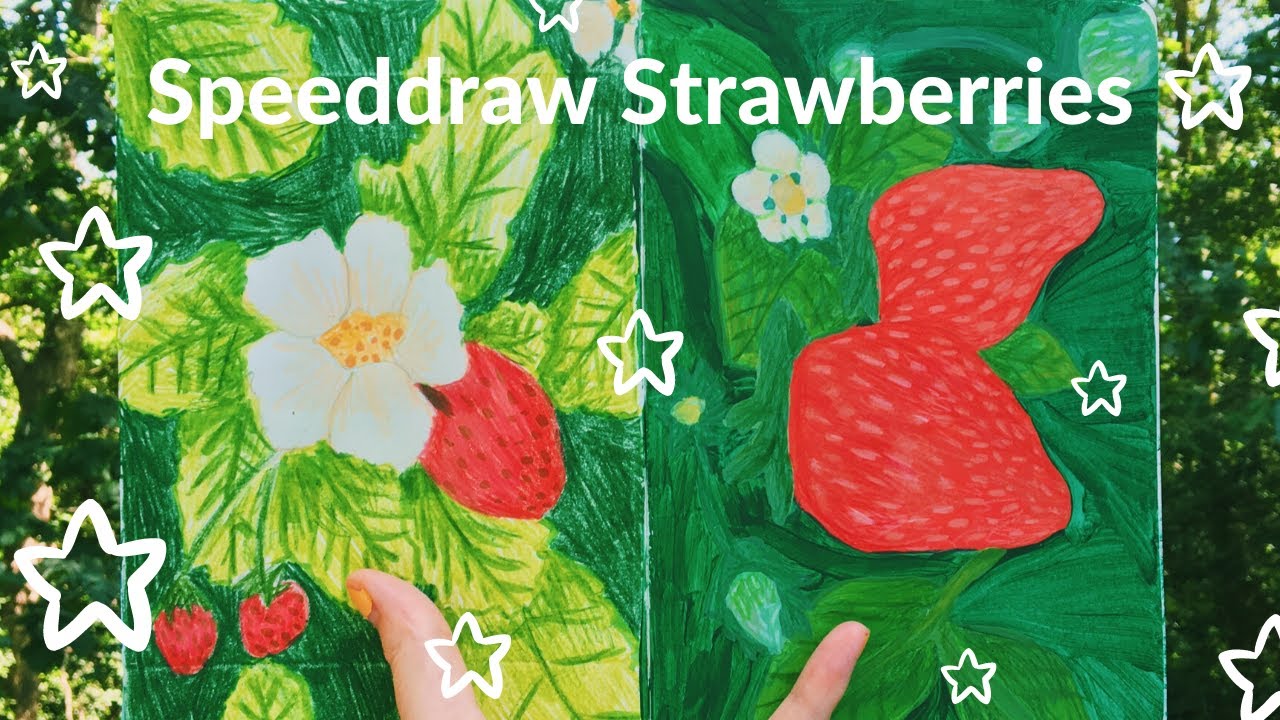 Strawberry Speed Drawing Copic Markers YouTube