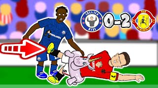 Chelsea Vs Man United 0-2 - The Cartoon Parody Goals Highlights Var Maguire Martial