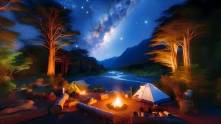 Escape to Tranquility: Relaxing Music Meets Campfire Ambience