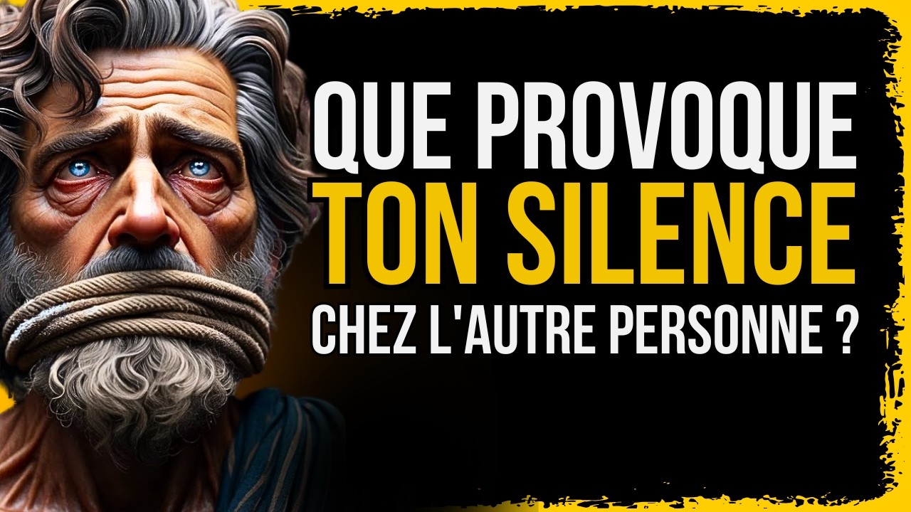 Que Provoque ton Silence Chez l'autre Personne ? | Stoïcisme | Narcissique