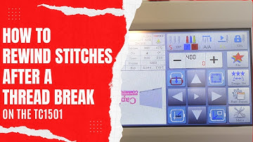 How To Rewind Your Stitches After A Thread Break On The Ricoma TC1501 Embroidery Machine