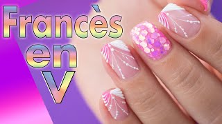 Clase #22 Cómo hacer un francès en &quot;V&quot; perfecto💖 //Esmalte semipermanente/ Funnailstatyz