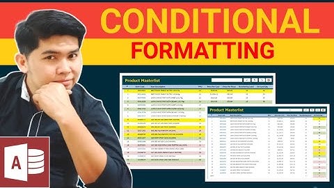 How to use CONDITIONAL FORMATTING in Microsoft Access | Edcelle John Gulfan
