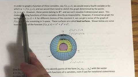 14.1 - Functions of Several Variables (Part 2)