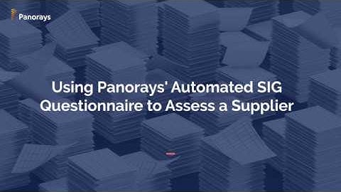 Automate SIG Questionnaire