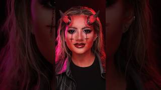 DEVIL MAKEUP 😈 #halloween #devilmakeup