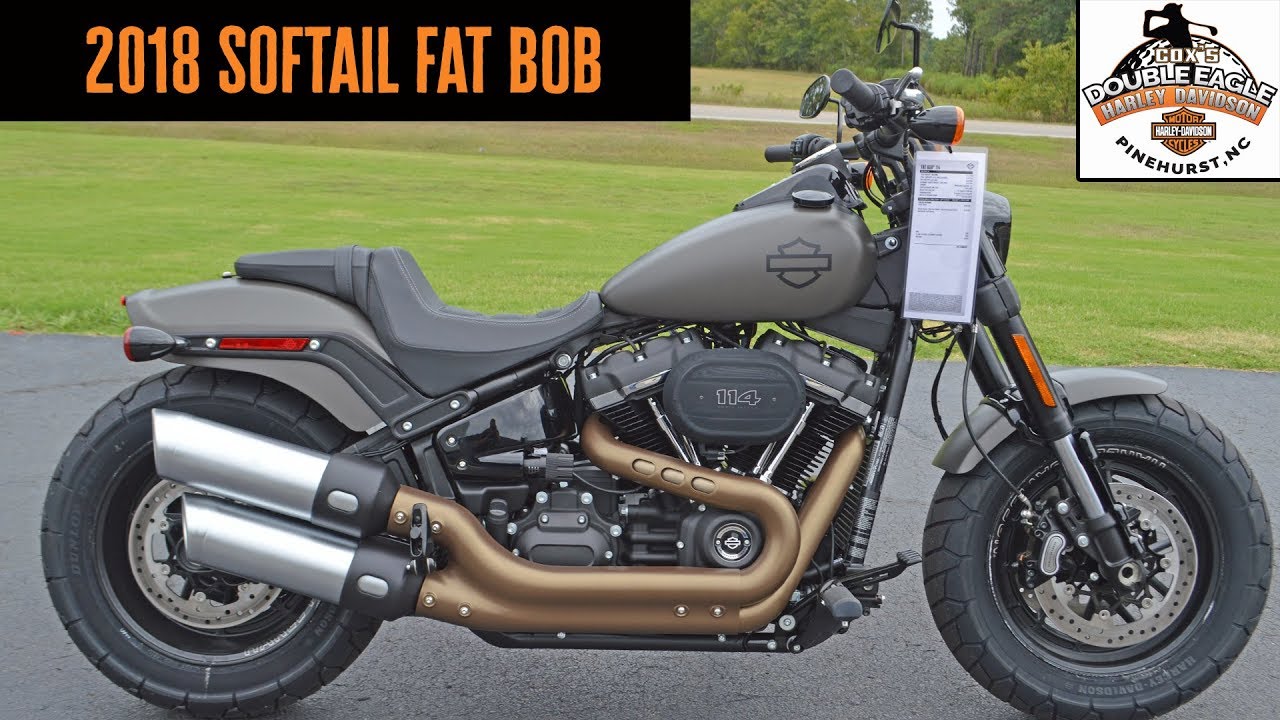 2019 Harley Davidson Softail Fat Bob Industrial Gray Denim 