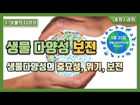 중1 과학 3 생물의 다양성 생물 다양성 보전 