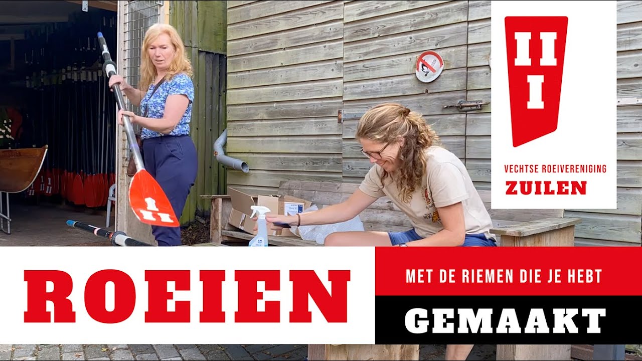 Roeien met de riemen die je hebt gemaakt - YouTube