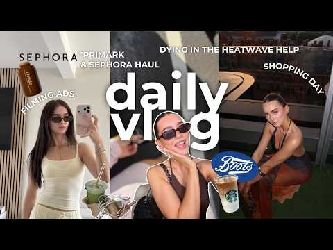 DAILY VLOG 📸🛍️🌞🧚🏻💫🩵 | Shopping, Primark & Sephora Haul, Hating the Heatwave & more | Rhiain Hudson