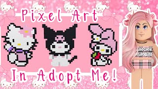 ♡ HOW TO DO PIXEL ART IN ADOPT ME! TUTORIAL/SPEED BUILD (ROBLOX)♡