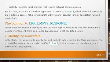 Resolving ERR_EMPTY_RESPONSE When Running a Python Flask App in Docker