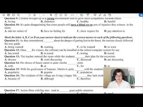 Video 9.5.1 Chữa đề tiếng Anh đại học - 2019 - Mã 401 - Phần... - youtube