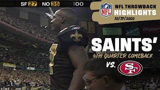 Relive Saints’ Epic 4th-quarter Comeback in 2002 vs. 49ers | NFL Throwback Highlights