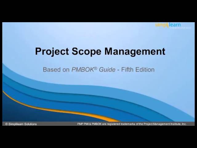 Project Scope Management 5th Edition | PMP® Video Tutorials