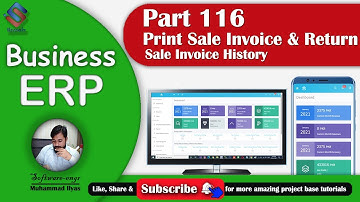 Business ERP Part 116 Print Sale Invoice and Return Sale Invoice History in ASP.NET MVC