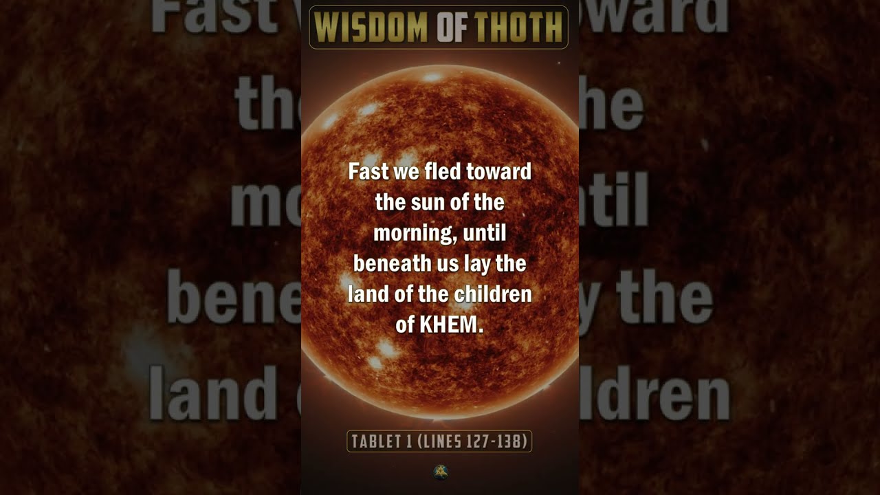 Wisdom Of Thoth 5 Tablet 1 Lines 127 138 From Emerald Tablets 