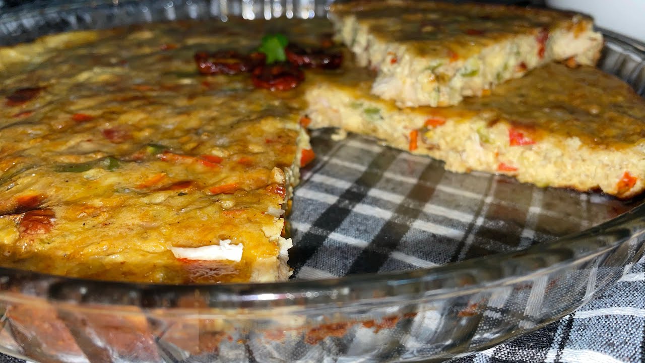 كيش بدون دقيق وبدون عجين من الذ ما يكون 😋