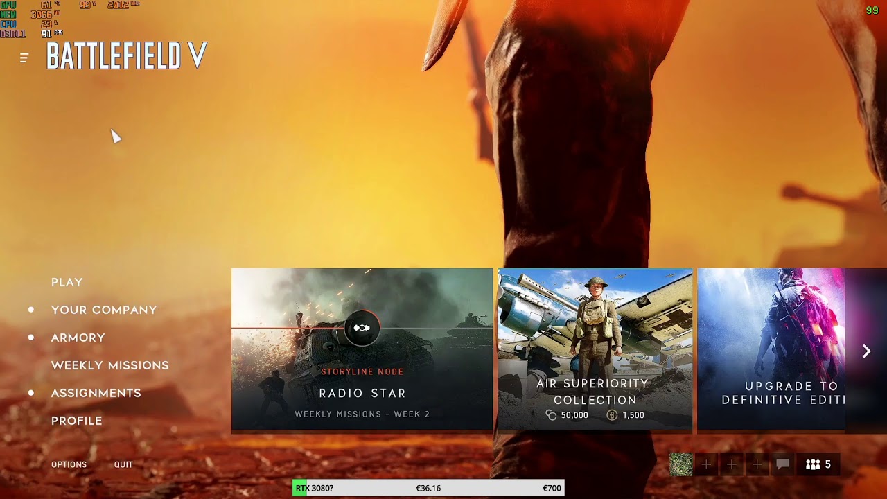 BATTLEFIELD V WORST STREAMER EVER AND PLAYER! ( BATTLEFIELD 6 WAITING ROOM)