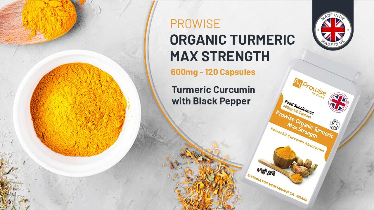 Organic Turmeric With Black Pepper Suitable For Vegetarians & Vegans