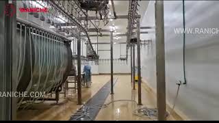 Raniche 2.7m diameter Spiral pre-chilling machine used in 8000BPH chicken slaughterhouse