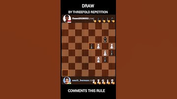 DRAW BY THREEFOLD REPETITION CHESS #chess #onlinechess #chessgame #checkmate #draw #rule #abchess