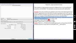 GPower - Proportion sign test (binomial test)