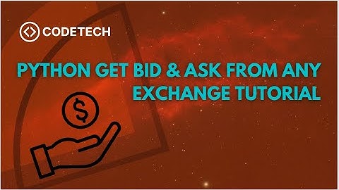 Get Bid & Ask Python Tutorial (Any Coin & Any Exchange)