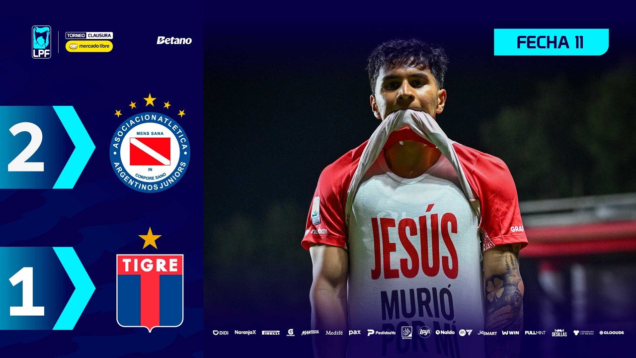 [아르헨티나 리그] ARGENTINOS 2 : 1 TIGRE | Resumen del partido | #TorneoMercadoLibre Clausura 2026 🏆