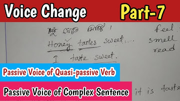 Voice Change Part-7//Passive Voice of Quasi-passive Verb//Active Voice//Passive Voice