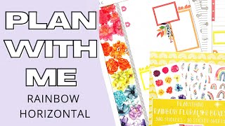 PLAN WITH ME | PLANYTHING RAINBOW | HORIZONTAL HAPPY PLANNER