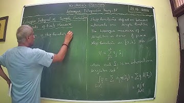 Lebesgue Integration  - 32- Lebesgue Integral of Simple Functions over Sets of Finite Measure