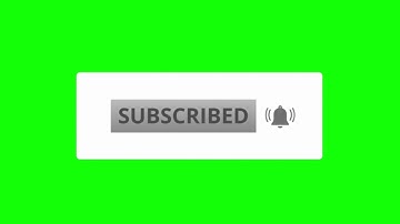 Youtube Animated Green screen Subscribe button with bell icon sound tan tan /click subscribe button