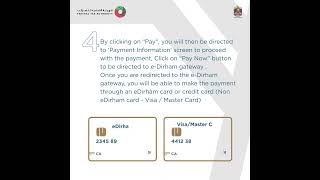 Paying your tax liabilities using eDirham account or bank card