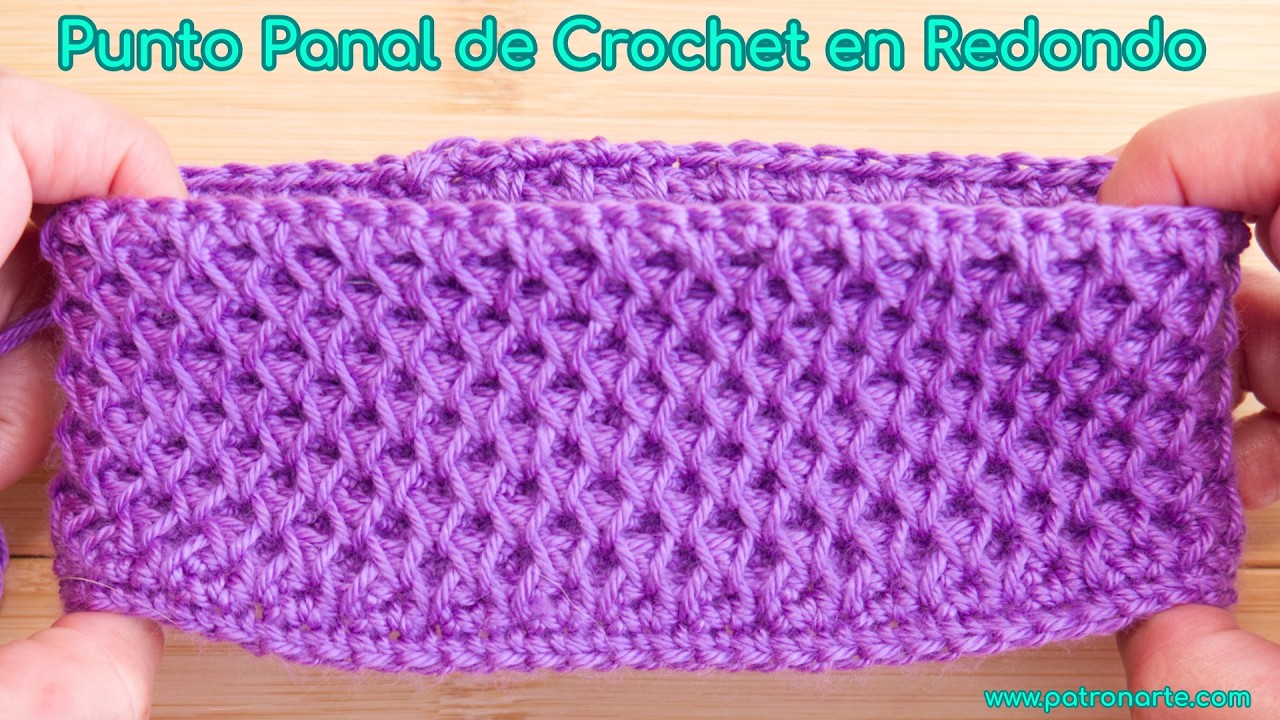 ¡Por Fin El Punto Panal a Crochet en Redondo que TANTO Me Habéis Pedido! Tutorial Paso a Paso