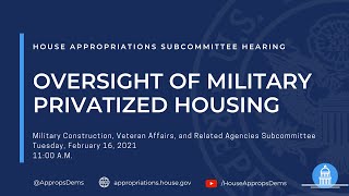 Oversight of Military Privatized Housing Hearing (EventID=111193)