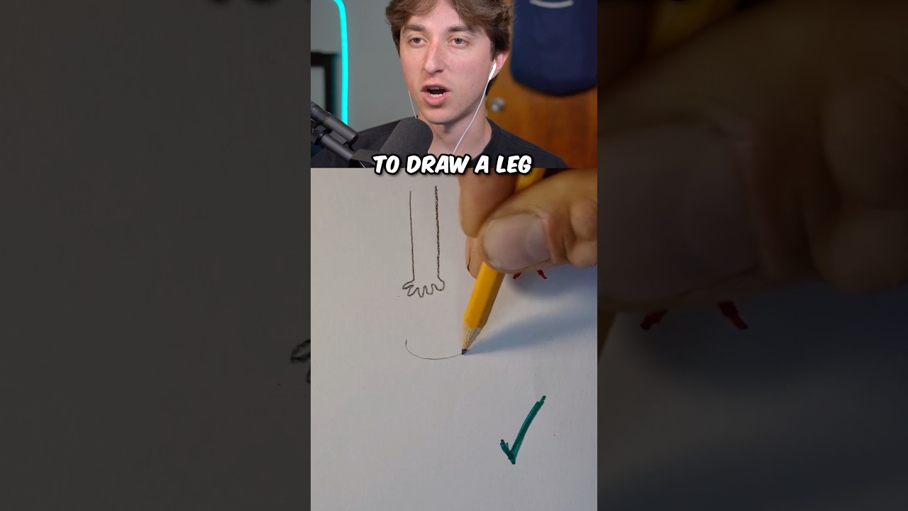 How To Draw A Leg 😳 #shorts