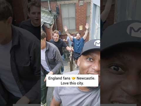 England fans in Newcastle. Love this city. ❤️⚽