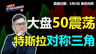 美股大盘50震荡再现？!特斯拉对称三角？【2026.06.04】#美股 #特斯拉 #MU #NVDA #AMD