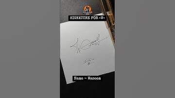 Waseem | How to Create a SIMPLE Signature Idea for letter W | sbtellme #signature #shorts